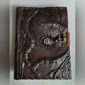 Hocus Pocus Book of Spells, Brown journal With Eye Design